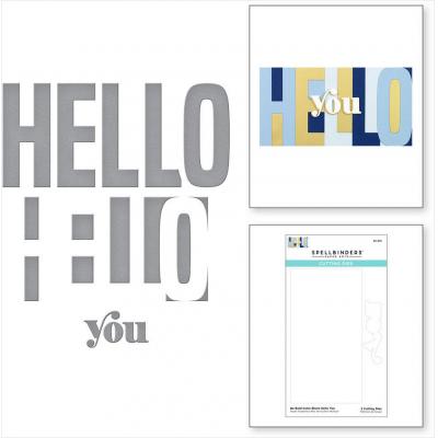 Spellbinders Etched Dies - Be Bold Color Block Hello You